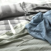 동광 스토리 Cotton 100% 3중 요루거즈 블랭킷, 그레이