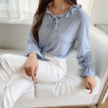 리엘라 러보던 프릴 리본 블라우스