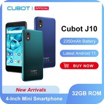 cubot j10 스마트폰 4인치 미니 폰 2350mah 32gb rom 5mp 후면, j10 그린