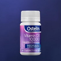 Australia 직구 오스텔린 1-a-day Vitamin D3 1000Iu 원통 패키지 60capsule 1Pack, 수량, 상세참조