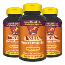 바이오스틴 하와이안 아스타크산틴 12mg 비건 소프트젤, 75개입, 3개, 75정