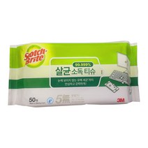 3M 살균소독 청소 티슈 50매, 12팩