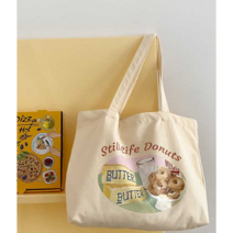 올담데이 버터프린팅 에코백 친환경 캔버스브레드 빵디자인가방데일리보조가방