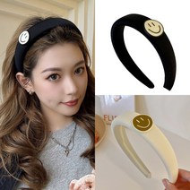 2종 신상품 스마일 스펀지 헤어밴드 여헤어슈트