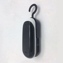 미니 실링기 밀봉기 과자 봉지 비닐 접착기 밀폐 수납 포장 봉합기 매직 진공 씰링기 가정용, Black-GJ