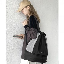 (블랙) 스트링 멀티 백팩 방수가방 골프 비치 수영가방 복조리백팩