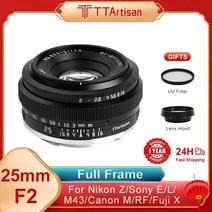 Sony E-Nikon Z 렌즈 용 25mm F2 APS-C 프레임 수동 초점 Canon M R M43 Fuji X Leica Sigma L 마운트, L-마운트, 07 L-마운트