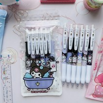 산리오 시나모롤 0.5mm 볼펜 중성펜 6P 세트 쿠로미 멜로디, N