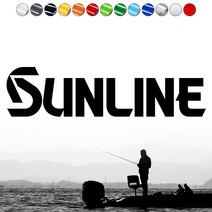 낚시로고스티커 FS017 SUNLINE 썬라인 조구사마크 태클박스 자동차꾸미기, 1개, 검정M