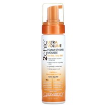 Giovanni 2chic 울트라-볼륨 폼 스타일링 무스 가늘고 힘없는 모발용 파파야 + 귤 버터 207ml(7fl oz)