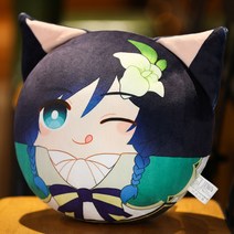 원신 인형 쿠션 굿즈 소장용 천둥장군 공자 칼리굴리 자몽단자, 40cm 경단 쿠션, 9.웬디