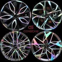 [카르쉐] 휠스티커 휠 홀로그램 스티커 차량 자동차, 쏘렌토 MQ4 하이브리드 / 20인치, 1SET