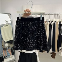 치마 슬림 글리터 반짝이 블링 스팽글 시퀸 스커트