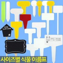 화분 이름표 - 식물 라벨 푯말 사각 원형 칠판 이름표 꽂이 칼라 컬러 분갈이 네임텍 T자 일자, 02_한성_이름표_T무지(중)100장