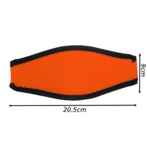 네오프렌 스쿠버 다이빙 다이빙 스노클링 마스크 스트랩 커버 컴포트 패딩 보호 헤어 랩 기어 액세서리 다이빙 마스크 스트랩, 오렌지 20.5x9cm