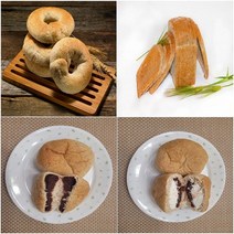 [참농부들] 국산발아통밀 4종세트D(국산팥빵5개+단팥크림빵5개+베이글5개+사각식빵380g), 1세트