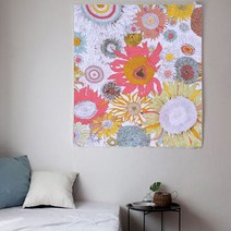 30수 면 원단 플라워 패브릭 퀼트천 해바라기 2마 145X180, 핑크