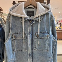 버커루 남녀공용 오버핏 후드 셔츠형 자켓(B215DS160PD)