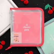 만년 다이어리 A6 와이드 체리픽 지퍼케이스 다꾸 생각보관함 데일리 위클리 먼슬리 플래너 스케쥴러 업무용, 밀키 스칼렛