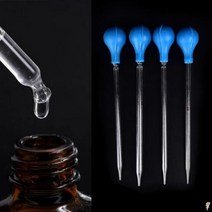 실험실 일회용유리 실리콘 시험 피펫 0.5 pcs-10ml 스케일 드로퍼 유리 드롭 고무 헤드 피페터 측정, 05 5ml(3pcs), 한개옵션1