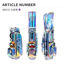 PGM 바퀴달린 이동편한 남녀 골프 캐디백 칠색 홀로그램, 무지개색