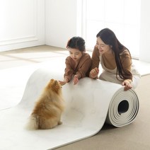 휴팡 멀티 PVC롤매트 셀프시공 강아지매트 미끄럼방지 슬개골보호 애견매트 70cm * 9m, 클라우드마블 아이보리