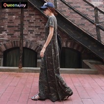 퀸앤조이 밀리터리 롱롱 원피스