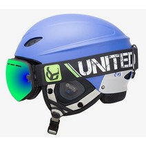 오디오 및 스노우 수프라 고글 포함 팬텀 헬멧 (블루 스몰), Small