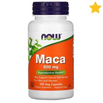 NOW Foods 나우푸드 마카 500mg 베지 캡슐 100정, 1개, 기본