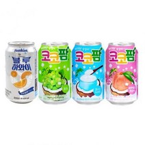 해태 코코팜 340ml x 24캔 240ml 피치핑크 복숭아 화이트요구르트 블루하와이 샤인온더비치, 해태-코코팜포도238㎖(소12캔)x2