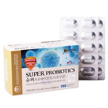 오리진 장건강 슈퍼 프로 프리 바이오틱스 100억 멀티유산균 60캡슐 유산균 먹이 함유