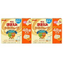 Meiji Hohoemi Baby Milk Cube Type 메이지 호호에미 큐브 타입 분유 (0-1세) 27g 48입 2팩