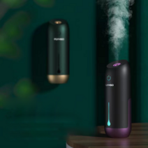 미니 아로마 방향제 자동 디퓨저 룸스프레이 USB 충전식 실내방향제 분사기, D3.0로즈+향수+걸쇠+USB, 백차