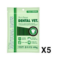 wk 펫츠 프라임 덴탈벳 100g X5 / 클로로필 개껌 _ 20230302EA, 쿠팡 1, 쿠팡 본상품선택