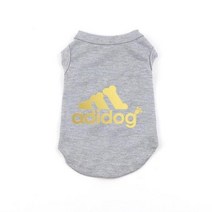 강아지 훈련 조끼 여름 애완 동물 옷 중소 반팔 티셔츠 브론 징 패턴 불독 포메 라니아 슈나우저, 7+L