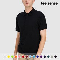 티센스 남여 공용 베이직 카라 티셔츠