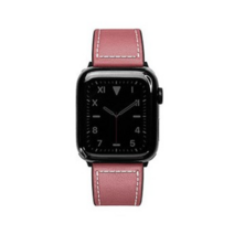 알피나 애플워치 8 7 6 5 4 SE 갤럭시 워치 5 4 프로 클래식 액티브 2 3 호환 솔트레지 가죽 스트랩 방수 밴드 시계줄, 로즈 핑크