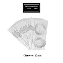 네스프레소 Vertuo 리필 캡슐 자체 접착 재사용 가능한 알루미늄 호일 브루어 뚜껑 캡슐 씰 스티커 커피 메이커, 02 62MM 100PCS