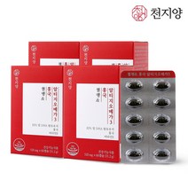 천지양 콜레스테롤 혈행&홍국 흡수빠른 알티지오메가3 중성지질 개선 장용성캡슐, 60정, 4개