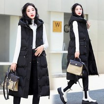 여성용 롱 패딩 조끼 하늘비즈 R585U334