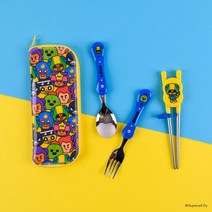 릴팡 브롤스타즈 교정용젓가락웨이브스푼포크수저집세트 BR6663, 단품