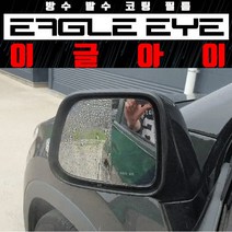 차량용 사이드미러 발수 코팅필름 김서림방지 시야확보 빗길 선명함/올뉴 카니발 전용, 일반타입, 100x100 사각 2p 세트
