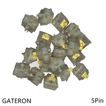 사무실키보드 컴퓨터 자판기 크리스탈 저소음적축 기계식 키보드 gateron 5pin 밀키 옐로우 스위치 블랙 레드 브라운 블루 클리어 그린 5pin 스위치 for 핏 103, 갈색 스위치, 90개