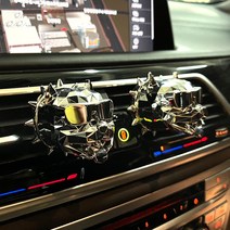 [1+1세트] 픽도큐먼트 헥도그 차량용 불독방향제 디퓨저 2개, 다크블루 블랙 2P, 브라질리언베리