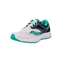 써코니 여성 Cohesion 12 러닝화, White/Navy/Teal, 8