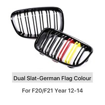 BMW 카본 부품 탄소 섬유 로우 범퍼 그릴 페이스 리프트 커버 1 시리즈 F20 F21 LCI 20112019 120i 125i 135i 116i 118i 액세서리, 18.1114Dual German M