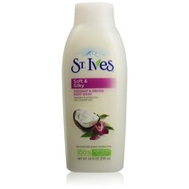 St. Ives 부드럽고 실키한 트리플 버터 바디 워시 풍부한 코코넛 밀크 700ml(24온스)