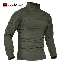고급티셔츠 MAGCOMSEN군대 전술 티셔츠 군인 군사 전투 티셔츠 긴팔 훈련 셔츠 경비원 상의