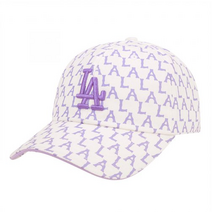 [국내매장판]MLB모자 파스텔 모노그램 언스트럭쳐 볼캡 LA VIOLET 바이올렛 32CPFA111-07V