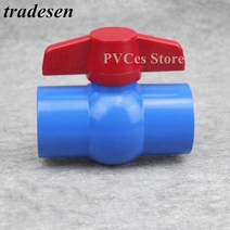버터플라이 밸브 100a 150 125a 기어식 sus 자동 플라이어 1pcs 블루 20-50mm 플라스틱 pvc 볼 정원 홈 물 공급 피팅, DN20, 1개